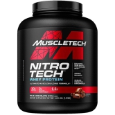 MuscleTech Nitro-Tech Whey Protein, 1.81kg (4lbs), Milk Chocolate, 30g Protein, 3g creatine monohydrate, 6.7g BCAA, ultimate muscle building formula, increase strength & performance