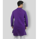 DESHBANDHU DBK - Purple Cotton Mens Regular Kurta ( Pack of 1 ) - None