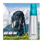 Milton Vertex 1000 Thermosteel Hot or Cold Water Bottle with Unbreakable Tumbler, 1000 ml, Blue - Blue