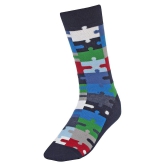 Creature - Cotton Men's Printed Multicolor Full Length Socks ( Pack of 3 ) - Black