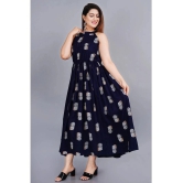 SIPET - Blue Rayon Womens Anarkali Kurti ( Pack of 1 ) - None