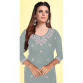 Kapadia - Grey Rayon Womens Straight Kurti ( Pack of 1 ) - None