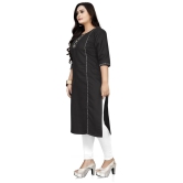 Lerkiza - Black Cotton Womens Straight Kurti ( Pack of 1 ) - 3XL