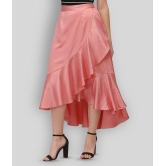 Smarty Pants Satin A-Line Skirt - Maroon Single - 38