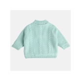 Miniklub Baby Boys Collar Full Sleeve Knit Sweater (Mint Green Color) - None