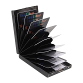 samtroh Black Metallic Mens RFID Wallet ( Pack of 1 ) - Black