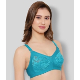 KYODO - Turquoise Cotton Blend Non - Padded Women's Everyday Bra ( Pack of 1 ) - 40B