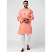 DESHBANDHU DBK - Orange Linen Mens Regular Kurta ( Pack of 1 ) - None