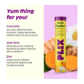 Plix Acne Shield 15 Effervescent Tablets Mango Twist Flavour Goodness Of Curcumin & Aloe Pack of 4