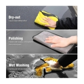 Auto Hub Yellow 800 GSM Microfiber Cloth For Automobile ( Pack of 2 )