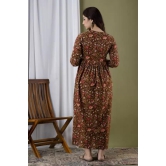 PALANI-HUB Women Maternity/Nursing Nighty  (Brown)