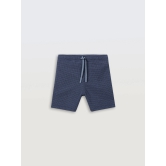 BLUE CHECK TEXTURED BOYS SHORTS - BLUE-2-3 YEARS / 1N / BLUE