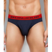 Bonjour - Navy Blue Cotton Blend Men''s Briefs ( Pack of 1 ) - L