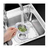 Stainless Steel Sink Strainer Kitchen Drain Basin Basket Filter Stopper Drainer/Jali 11cm  (Medium, Silver)