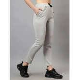 Diaz Light Grey Lycra Womens Gym Trackpants ( Pack of 1 ) - None