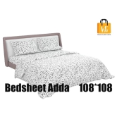 Bedsheet Adda-Super Mega King Size  King Size(108*108 in)-Pure Cotton Sanganeri Printed Jaipuri  Double Bedsheet With 2 Matching Pillow Covers-RJ-14-03-(108*108)-HT8206