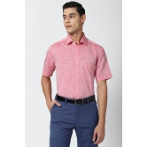 Men Pink Regular Fit Formal Half Sleeves Formal Shirt