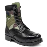 BHADAURIA TRADERS Genuine Leather DMS Army Commando Police Boots For Men  (Black)