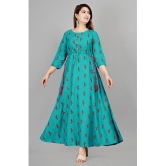 Smien - Navy Blue Rayon Women''s Anarkali Kurti ( Pack of 1 ) - None