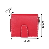 Tough Women Red Genuine Leather Wallet - Regular Size (11 Card Slots) - Red