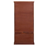 Solid Teak Wood 2 Door Wardrobe Honey Finish-Brown