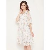 Floral Printed Georgette Empire Dress