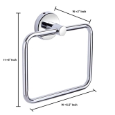 ANMEX SQUARE Stainless Steel Towel Ring for Bathroom/Wash Basin/Napkin-Towel Hanger/Bathroom Accessories