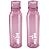 Milton Name Tag Pet Water Bottle, Set of 2, 1 Litre Each, Burgundy - Burgundy