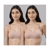 Dollar Missy Beige Cotton Non Padded Womens Bralette Bra ( Pack of 2 ) - None