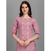 gufrina Cotton Blend Printed Kurti With Salwar Womens Stitched Salwar Suit - Wine ( Pack of 1 ) - None