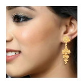 VIVASTRI Golden Jhumki Earrings ( Pack of 1 ) - Golden