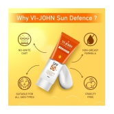 VI-JOHN Herbals Sun Defense Sunscreen SPF 50 PA+++ Broad Spectrum With Hyaluronic & Vitamin C 100ml