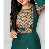 Rangrasiya - Green Cotton Blend Womens Straight Kurti ( Pack of 1 ) - L