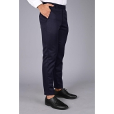 MANCREW - Blue Viscose Slim - Fit Mens Formal Pants ( Pack of 1 ) - None