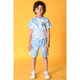 MARBLING BLUE SLEEPWEAR SHORT SET - BLUE-1-2 YEARS / 2N / BLUE