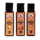 fodfrillz Butterscotch, Orange, Vanilla food flavour essence 30 ml x 3 for Cakes, Jams, Cookies, Ice Cream and Puddings