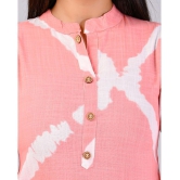 MAUKA Rayon Printed Straight Womens Kurti - Pink ( Pack of 1 ) - None