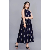 Smien - Blue Rayon Womens Anarkali Kurti ( Pack of 1 ) - None