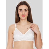 ILRASO - White Cotton Blend Non Padded Women's T-Shirt Bra ( Pack of 1 ) - None