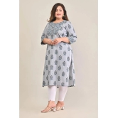 Swasti - Grey 100% Cotton Womens Straight Kurti ( Pack of 1 ) - None