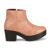 Ishransh - Peach Women''s Ankle Length Boots - None