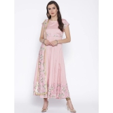 Women Pink Solid Anarkali Kurta