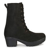 Commander Shoes - Black Women''s Mid Calf Length Boots - None