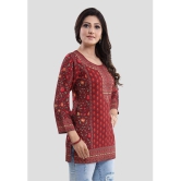 Meher Impex - Maroon Crepe Womens Tunic ( Pack of 1 ) - None