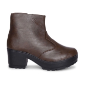 Ishransh - Brown Womens Ankle Length Boots - None