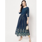 Estela - Teal Georgette Womens Anarkali Kurti ( Pack of 1 ) - None