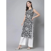 KIPEK Rayon Printed Straight Womens Kurti - Black ( Pack of 1 ) - None