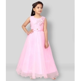 Aarika - Pink Net Girls Gown ( Pack of 1 ) - None