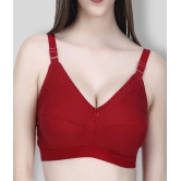 Elina - Maroon Cotton Non - Padded Womens Everyday Bra ( Pack of 1 ) - None