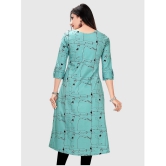 Meher Impex - Sea Green Cotton Blend Womens A-line Kurti ( Pack of 1 ) - None